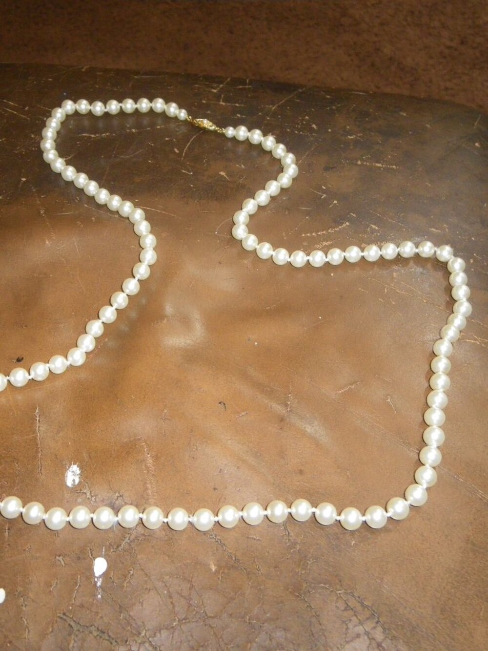 Vintage Women’s Long Faux Pearl Statement Necklace